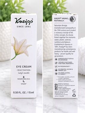 Kneipp Eye Cream Reactivation Lady's Mantle 15ml Vegan BNIB